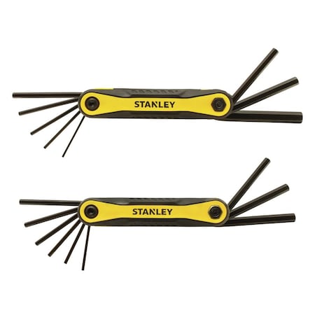 Stanley Stanley Multi-Size Metric and SAE Fold-Up Locking Hex Key Set 17 pc STHT71839